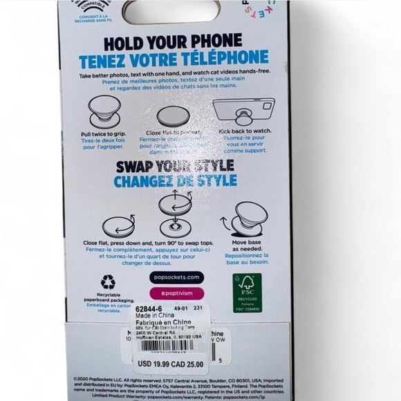 PopSocket Phone Grip - Baby Yoda with Holographic Accents Brand New - Picture 2 of 2